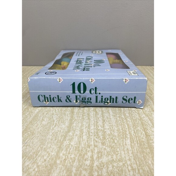 Vintage Easter Chick & Egg Blow Mold String Christmas Tree Light Decorations - Picture 7 of 10